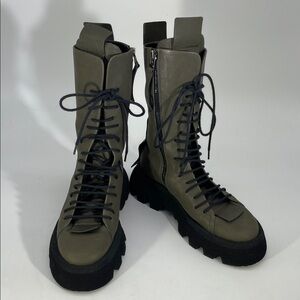 Puro Secret Chunky Combat Leather Women’s Boots Size 36/6